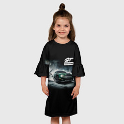 Платье клеш для девочки Ford mustang, цвет: 3D-принт — фото 2