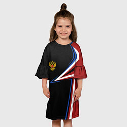 Платье клеш для девочки РОССИЯ RUSSIA UNIFORM, цвет: 3D-принт — фото 2