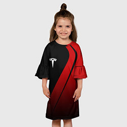 Платье клеш для девочки TESLA MOTORS ТЕСЛА, цвет: 3D-принт — фото 2