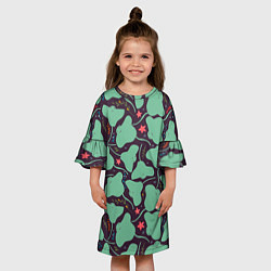 Платье клеш для девочки Скаты, цвет: 3D-принт — фото 2