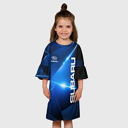 Платье клеш для девочки Subaru цвета 3D-принт — фото 2