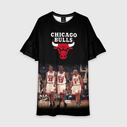 Платье клеш для девочки CHICAGO BULLS 3, цвет: 3D-принт