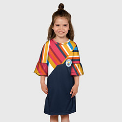 Платье клеш для девочки МАНЧЕСТЕР СИТИ 2021, цвет: 3D-принт — фото 2