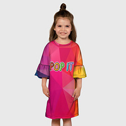 Платье клеш для девочки POP IT ПОП ИТ Z, цвет: 3D-принт — фото 2