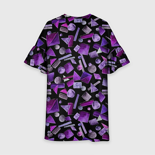Детское платье Геометрический фиолетовый / 3D-принт – фото 2