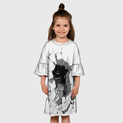 Платье клеш для девочки Из стены смотрит на Эрена, цвет: 3D-принт — фото 2