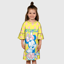 Платье клеш для девочки Минни Adorable, цвет: 3D-принт — фото 2