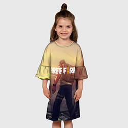 Платье клеш для девочки FREEFIRE БЕЙСЕР Z, цвет: 3D-принт — фото 2