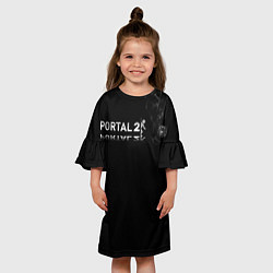 Платье клеш для девочки Portal 2,1, цвет: 3D-принт — фото 2