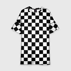 Платье клеш для девочки Шахматист, цвет: 3D-принт