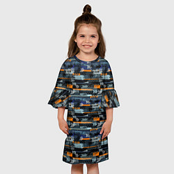 Платье клеш для девочки Экстрим, цвет: 3D-принт — фото 2