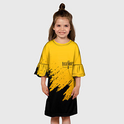 Платье клеш для девочки LITTLE NIGHTMARES БРЫЗГИ, цвет: 3D-принт — фото 2