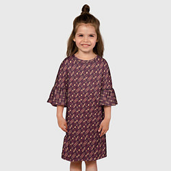 Платье клеш для девочки Живая текстура, цвет: 3D-принт — фото 2