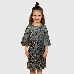 Платье клеш для девочки ПерсидСкие Узоры, цвет: 3D-принт — фото 2