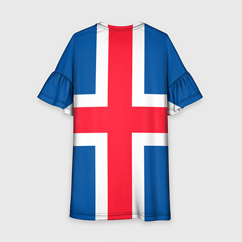 Детское платье Флаг и Герб Исландии / 3D-принт – фото 2