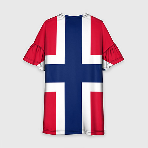 Детское платье Норвегия Флаг и герб Норвегии / 3D-принт – фото 2