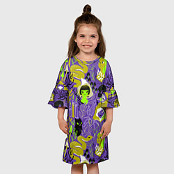 Платье клеш для девочки Шабаш, цвет: 3D-принт — фото 2
