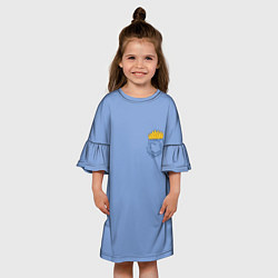 Платье клеш для девочки Фри в кармане, цвет: 3D-принт — фото 2