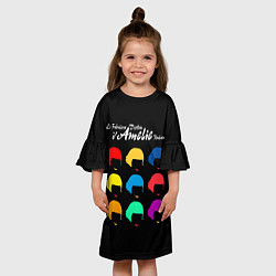 Платье клеш для девочки Amelie Poulain, цвет: 3D-принт — фото 2