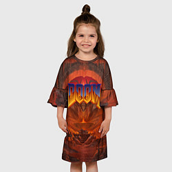 Платье клеш для девочки DOOM ДУМ Z, цвет: 3D-принт — фото 2