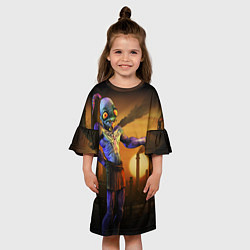 Платье клеш для девочки Oddworld, цвет: 3D-принт — фото 2