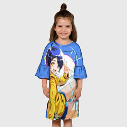 Платье клеш для девочки Приоритет чудо-яйца, цвет: 3D-принт — фото 2