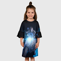 Платье клеш для девочки Баджи На Байке, цвет: 3D-принт — фото 2