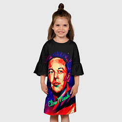 Платье клеш для девочки ElonMuskА НА ВАС НЕТ, цвет: 3D-принт — фото 2