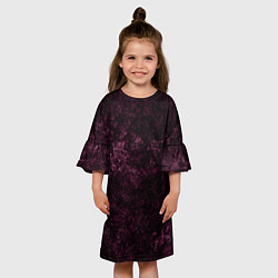 Платье клеш для девочки Мраморная текстура камня, цвет: 3D-принт — фото 2