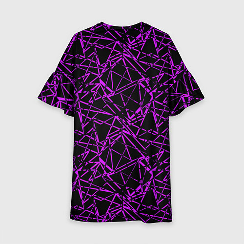 Детское платье Фиолетово-черный абстрактный узор / 3D-принт – фото 2