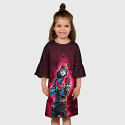 Платье клеш для девочки Fortnite Bonehead, цвет: 3D-принт — фото 2