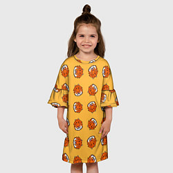 Платье клеш для девочки Тигры паттерн, цвет: 3D-принт — фото 2