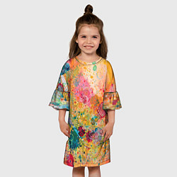 Платье клеш для девочки Мои эмоции, цвет: 3D-принт — фото 2