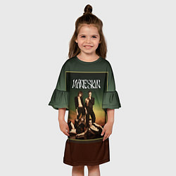 Платье клеш для девочки Maneskin в лучах заката, цвет: 3D-принт — фото 2