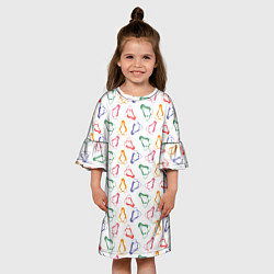 Платье клеш для девочки Linux Ядро Пингвин, цвет: 3D-принт — фото 2