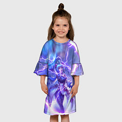 Платье клеш для девочки Genshin Impact Геншин Импакт Z, цвет: 3D-принт — фото 2