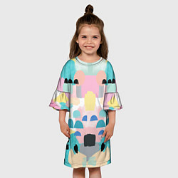 Платье клеш для девочки Surtex, цвет: 3D-принт — фото 2