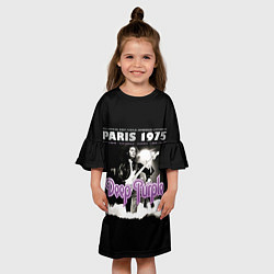 Платье клеш для девочки Deep Purple - Paris 1975, цвет: 3D-принт — фото 2