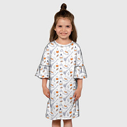 Платье клеш для девочки Patern Halloween 6, цвет: 3D-принт — фото 2