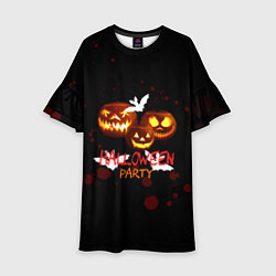 Платье клеш для девочки Кровавый Halloween, цвет: 3D-принт