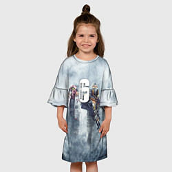 Платье клеш для девочки РАДУГА 6 ОСАДА СОЛДАТЫ ЗИМА, цвет: 3D-принт — фото 2