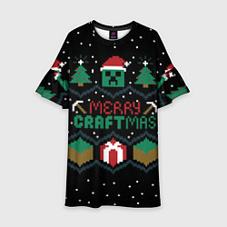 Детское платье MINECRAFT CHRISTMAS