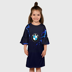 Платье клеш для девочки BMW разряд молнии, цвет: 3D-принт — фото 2