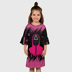 Платье клеш для девочки SQUID GAME ИГРА В КАЛЬМАРА, цвет: 3D-принт — фото 2