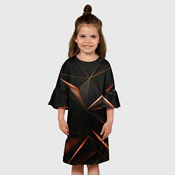 Платье клеш для девочки Геометрическая абстракция, цвет: 3D-принт — фото 2