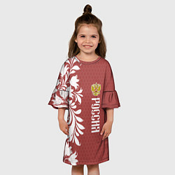 Платье клеш для девочки Сборная России, цвет: 3D-принт — фото 2