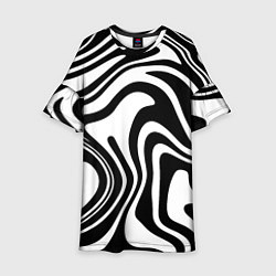 Детское платье Черно-белые полосы Black and white stripes