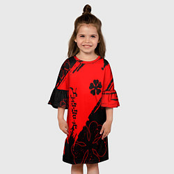 Платье клеш для девочки Чёрный клевер: Black clover, цвет: 3D-принт — фото 2
