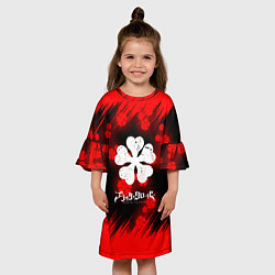 Платье клеш для девочки Чёрный клевер: Освещение, цвет: 3D-принт — фото 2