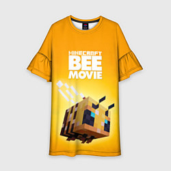 Платье клеш для девочки BEE MOVIE Minecraft, цвет: 3D-принт